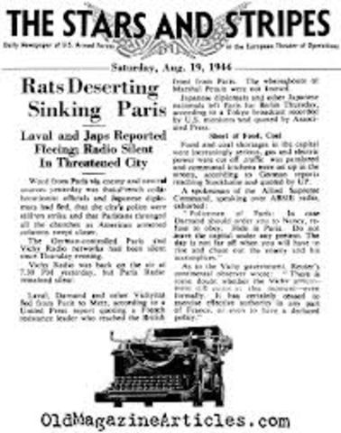 VICHY GOVERNMENT ESTABLISHED IN FRANCE