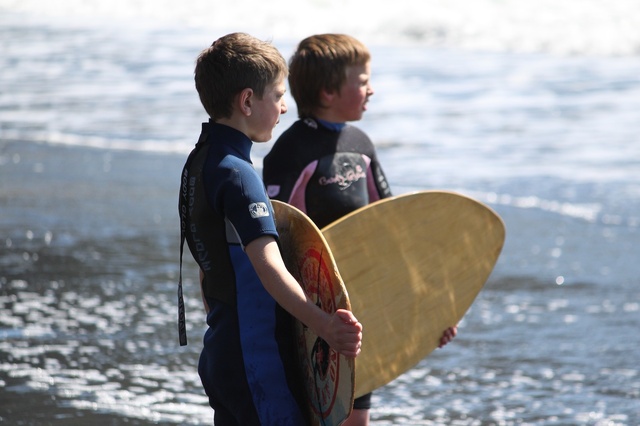 boys on the beach