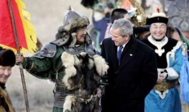 President Bush Visits Mongolia