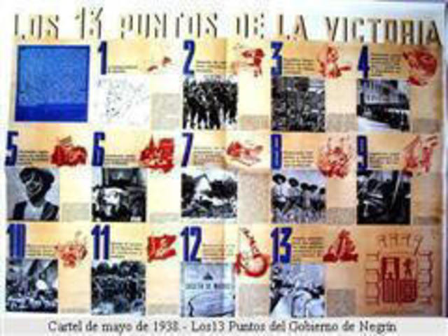 REACCIÓN DE LOS 13 PUNTOS PARA LA VICTORIA DE NEGRÍN