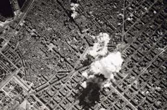 Bombardeo en Barcelona