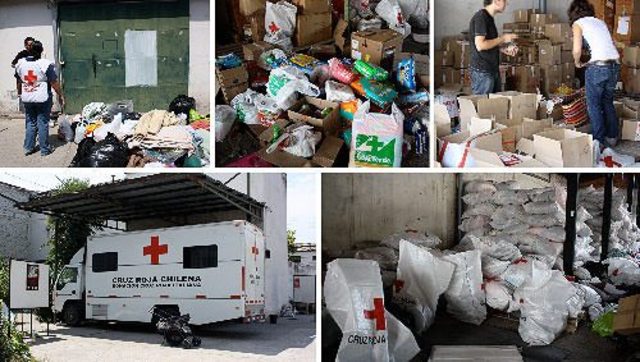 Las zonas afectadas reciben donaciones