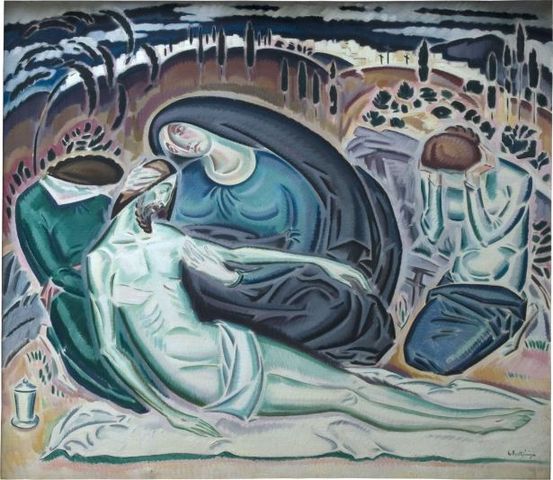 1917_Κωστής Παρθένης_Ο Θρήνος -Αποκαθήλωση