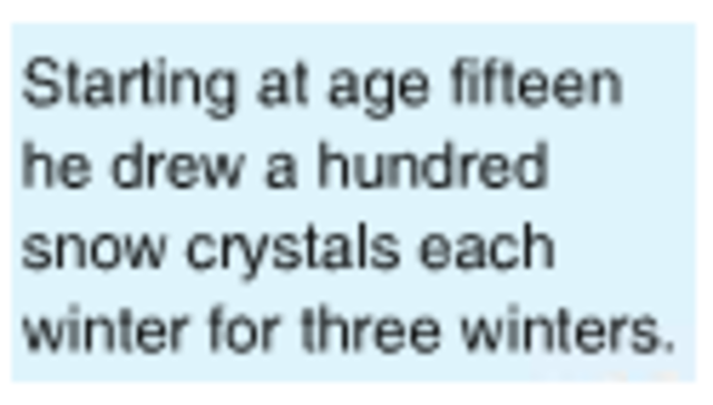 Began drawing snowflakes.