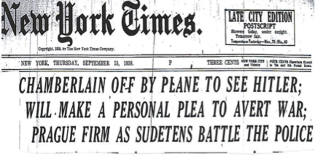 Hitler and Chamberlain meet at Berchtesgaden