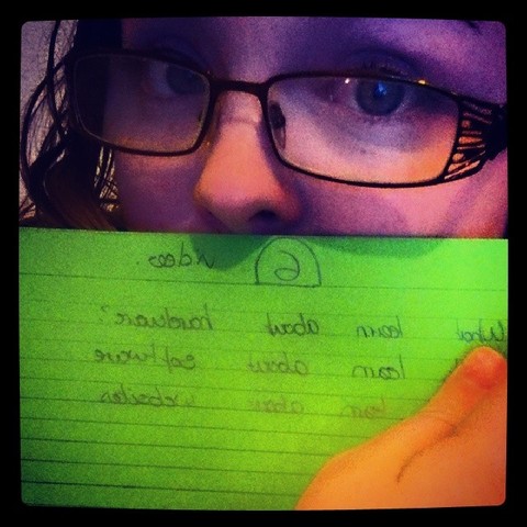 Wrote down our ideas on green cards