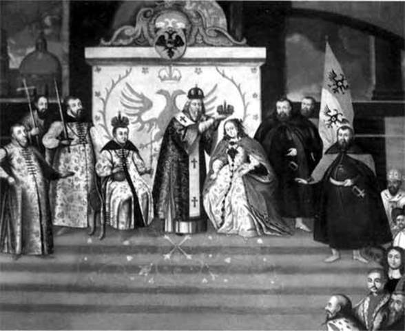 Венчание Лжедмитрия I и Марии Мнишек в Успенском соборе Кремля