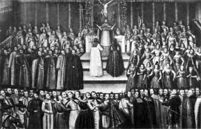 Венчание Лжедмитрия I и Марии Мнишек в Успенском соборе Кремля