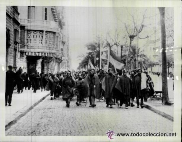 Entrada del ejército fascista en Barcelona