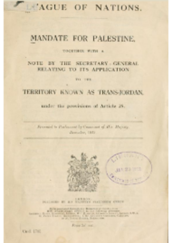 Palestine Become British Mandate