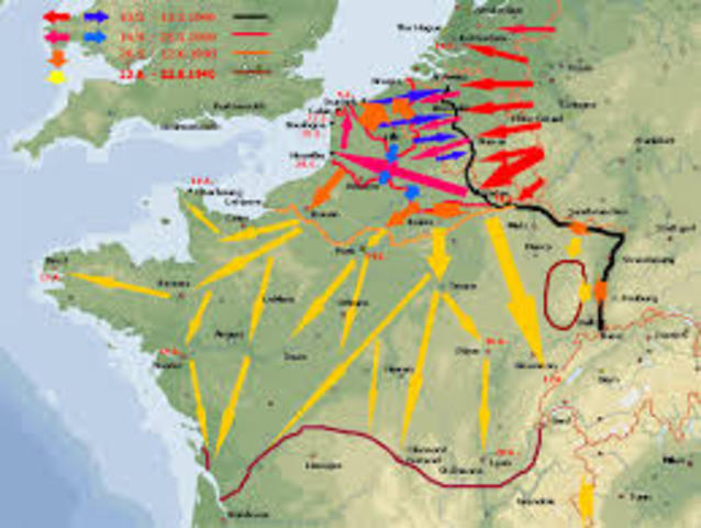 Germany invades Holland and Belgium