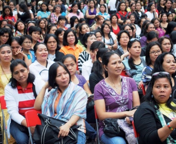 Majority of domestic helpers are Filipina