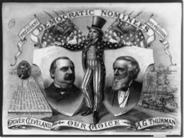 Cleveland Accepts Democratic Nomination for Reelection