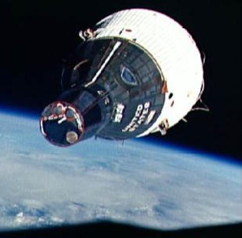 Project Gemini launche the first U.S. two crew into space