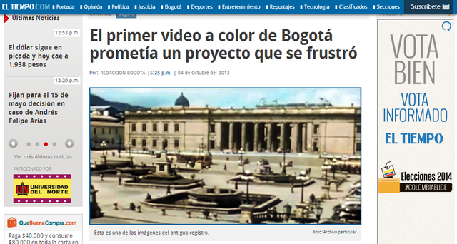 primer Video A Color De Bogotá