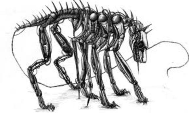 The Mechanical Hound threatens Guy