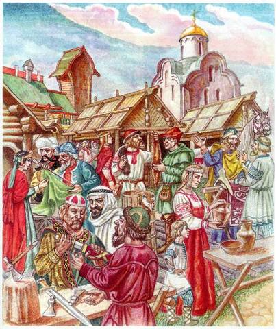 Москва становится постепенно одним из торговых центров Руси.