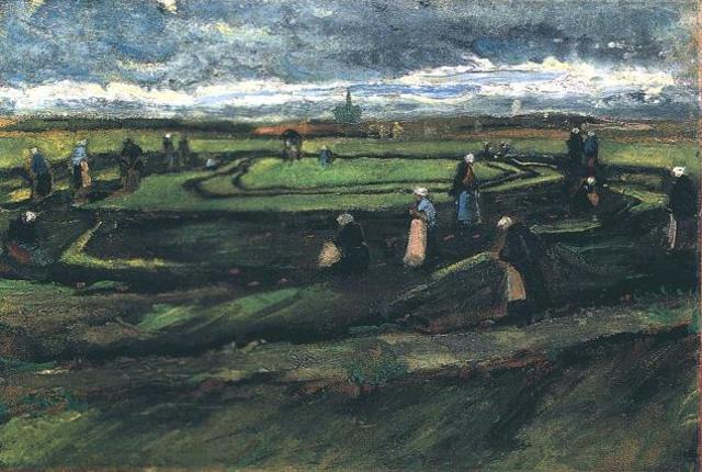 Women Mending Nets in the Dunes 1882