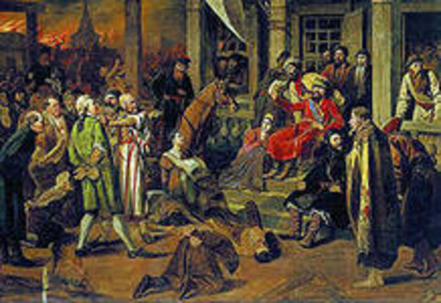 Окончание восстания под предводительством С.Т. Разина