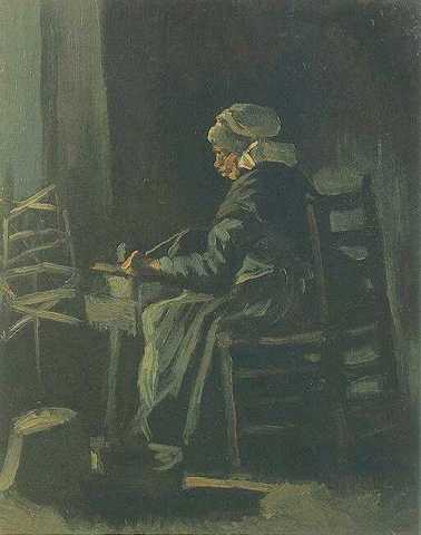 Woman Winding Yarn