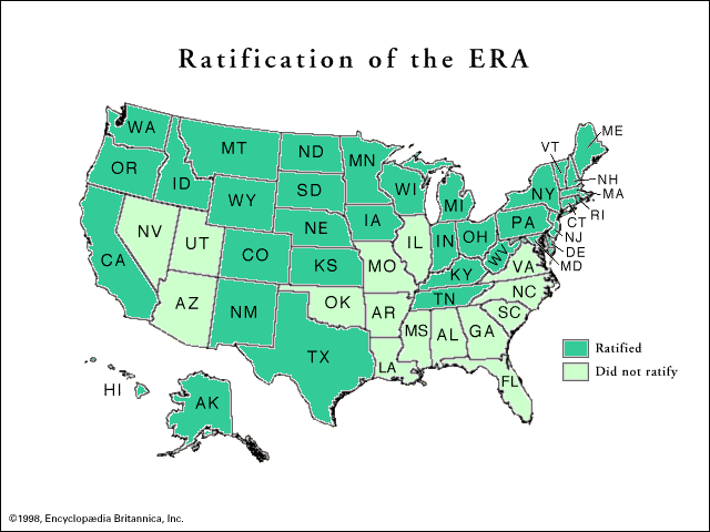 States fail to approve Equal Rights Amendment