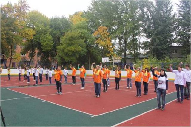 открытие новой спортивной площадки на территории колледжа