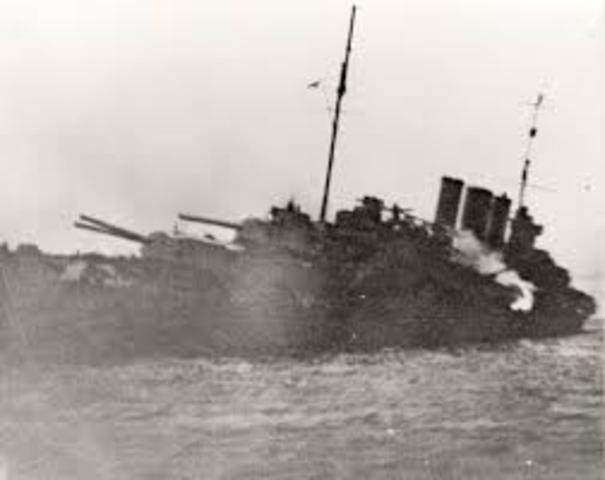 HMAS Canberra sunk in the Battle of Savo Sea