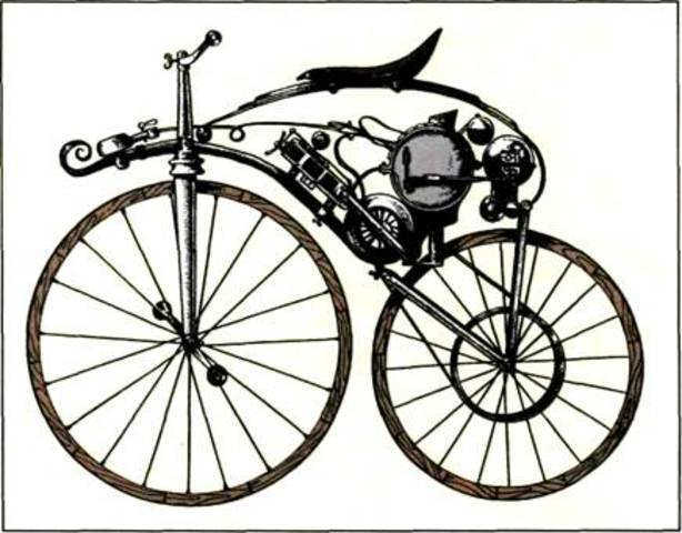 Велосипед с паровым двигателем конструкции Перро