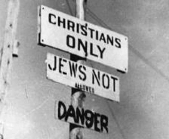 First Anti-Semitic Law is passed in Germany