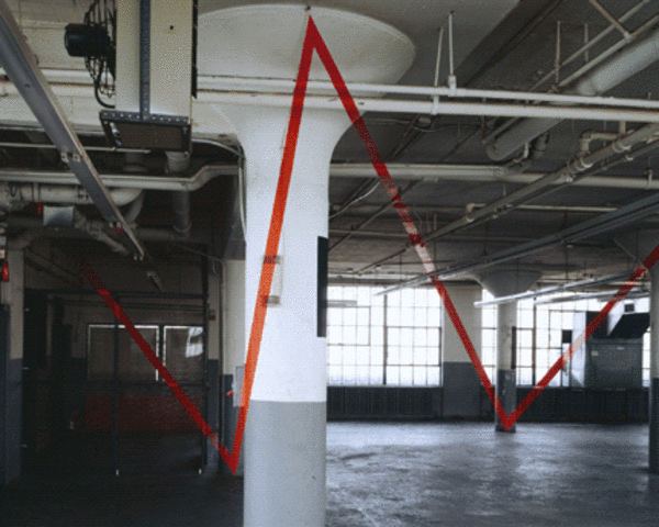 Felice Varini "Up-Down',1997