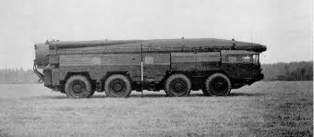 SS-22 Soviet Nuclear Missle on transport