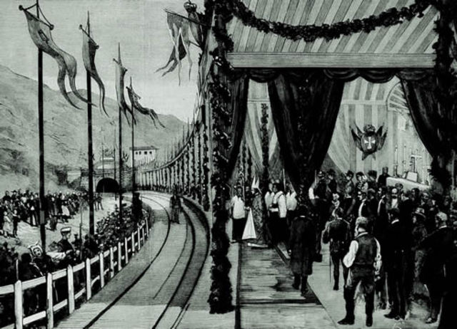 Inauguración de los túneles de Pajares