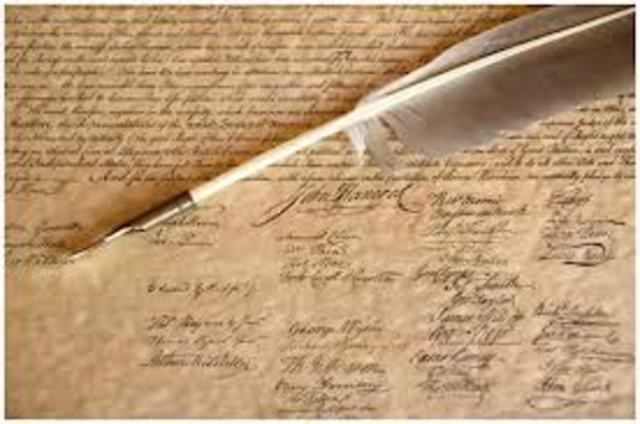 Declaration of Indepence is signed