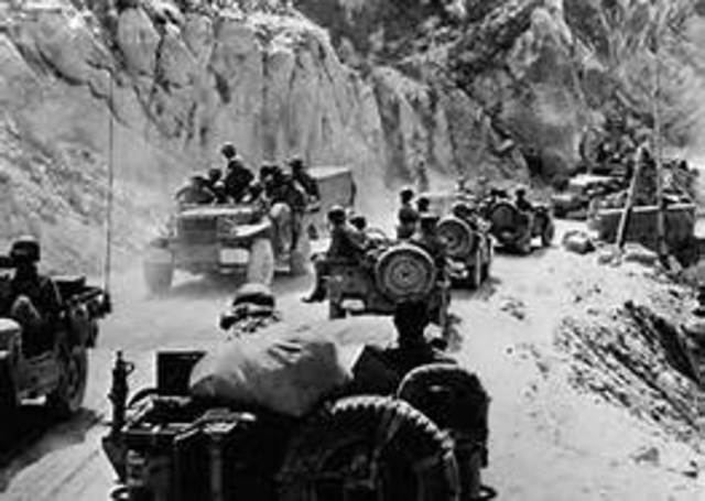 British and US troops invade Italy and land in Sicily.