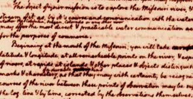 Jefferson secretly requuests approval from Congress for expedition