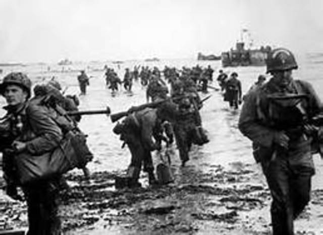 Allies invade and regain Europe on D-Day, known as the greatest military invasion in history beginning with the Normandy Landings.