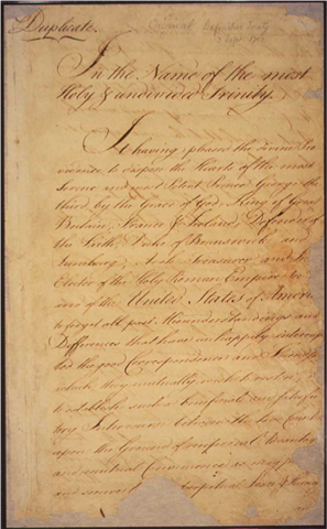 Treaty of Paris signed