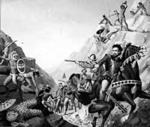 Spain attacked the Aztec.