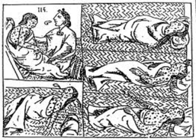 The Aztec died with smallppox.