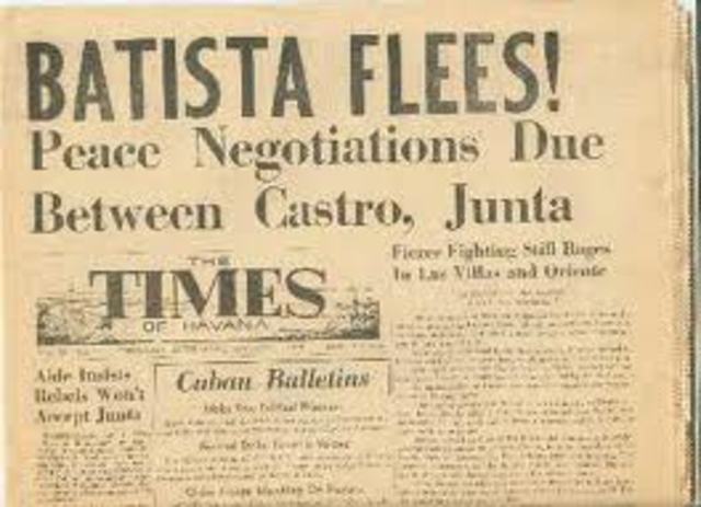 Batista Flees Cuba