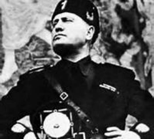 Mussolini elected primne minister and created first facist state in Italy