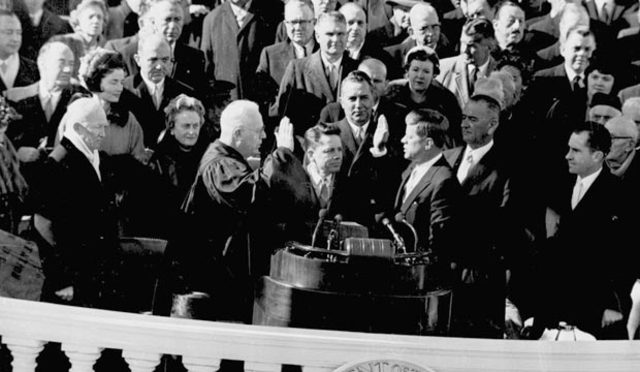 John F. Kennedy sworn into office