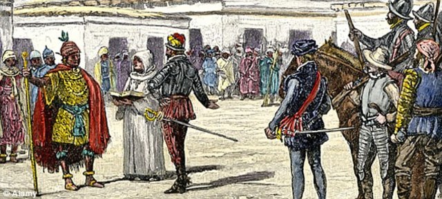 Francisco Pizarro Meets Atahualpa