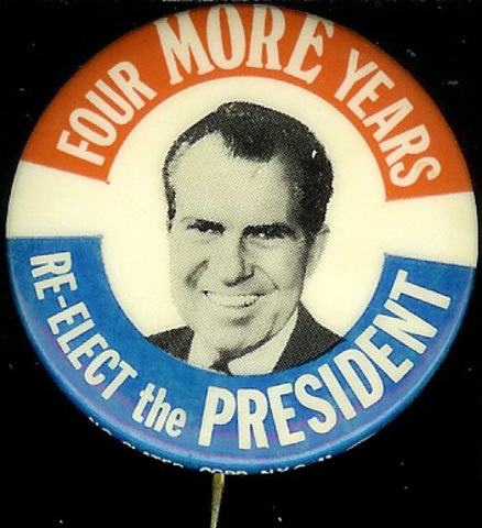 Richard Nixon is re-elected