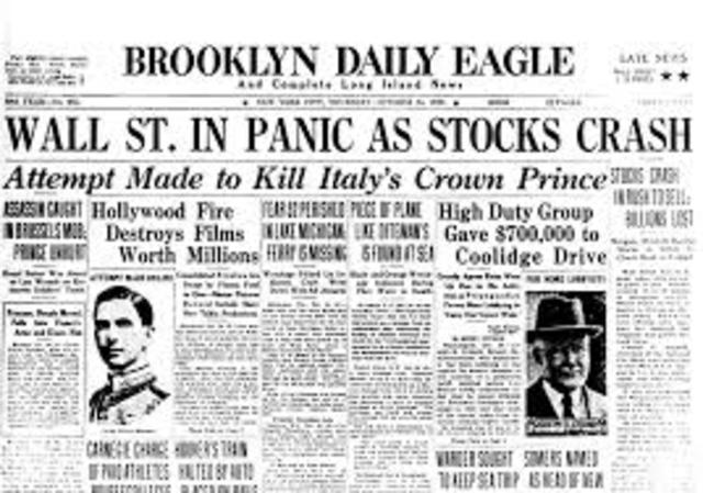 Wall Street Stock Market Crash