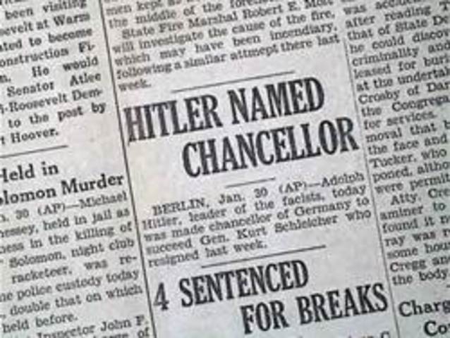 Hitler Becomes Chancellor of Germany