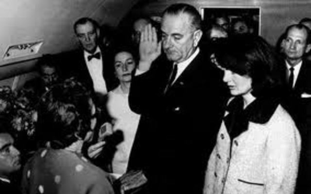 Kenndy Assassinated: Lyndon B. Johnson becomes president