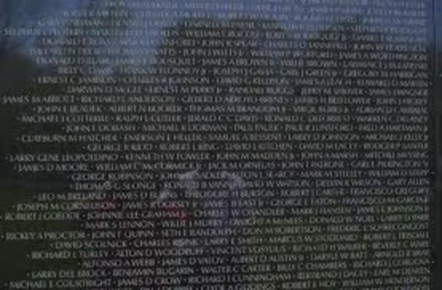 Memorial wall was  finished