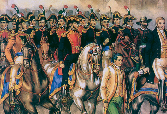 MÉXICO: Primer imperio mexicano Agustín de Iturbide como el primer y único emperador, derrotado por las fuerzas republicanas 1821-1823.