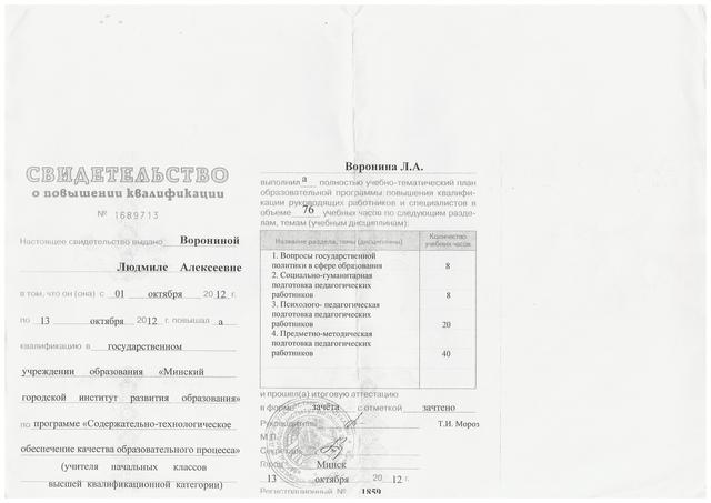 Присвоение высшей категории учителя